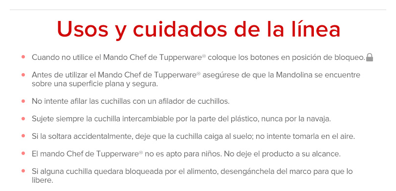 infografia Mando Chef de Tupperware®